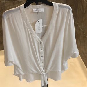 American Threads ISLV Button Front Blouse